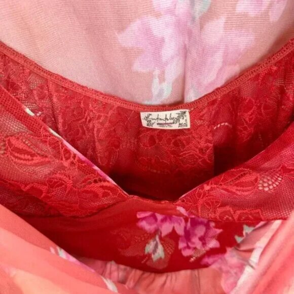 NWOT Free People Intimately Undercover Printed Bodysuit in Cherry Combo - Picture 7 of 9